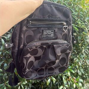 Coach Black Poppy Backpack